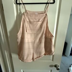 Princess Polly Pink Plaid Playsuit